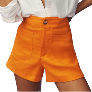 Anthropologie Colette High Waist Linen Shorts